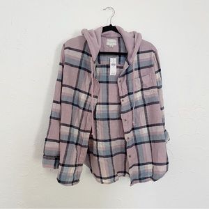 American Eagle Hooded Flannel